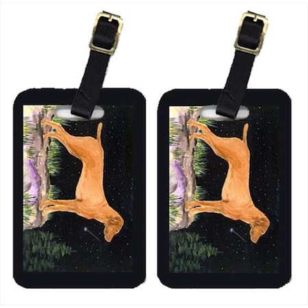 Carolines Treasures Carolines Treasures SS8478BT Starry Night Vizsla Luggage Tags - Pair Of 2 SS8478BT